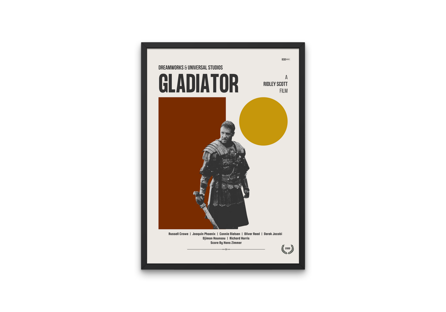 "Gladiator" Mid-Century Modern Film Poster Poster