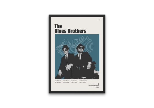 "The Blues Brothers" Mid-Century Modern Film Poster Poster