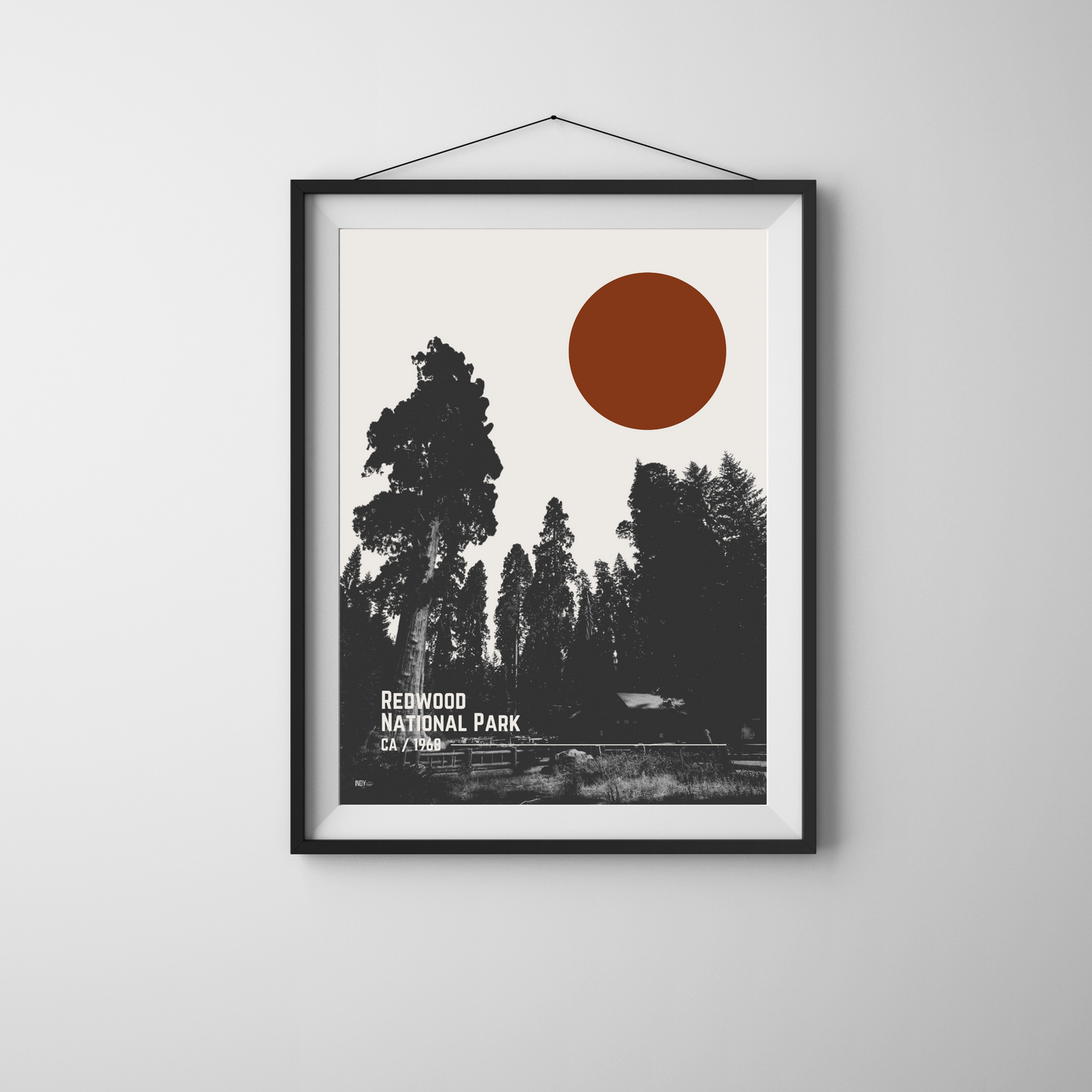 Redwood National Park Mid-Century Modern Poster