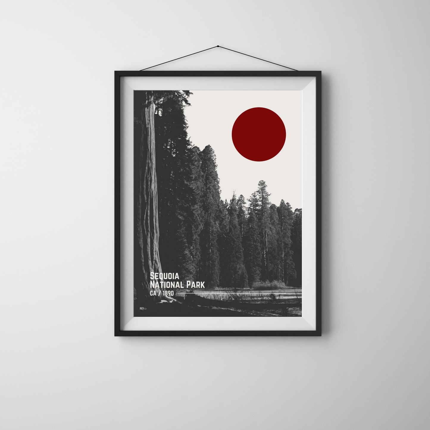 Sequoia National Park Mid-Century Modern Poster