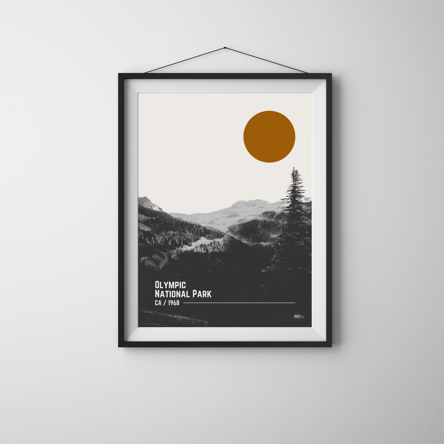 Olympic National Park Mid-Century Modern Poster