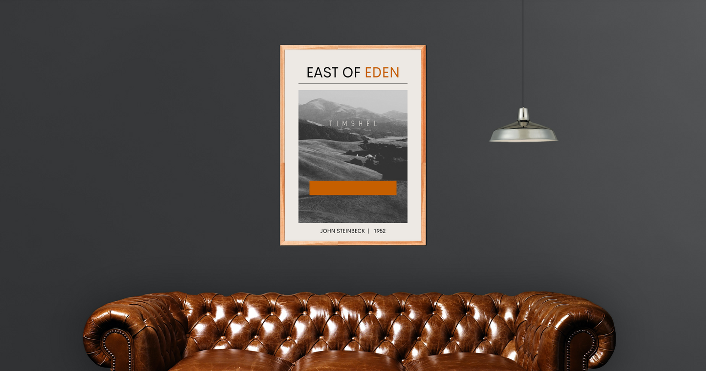 "East of Eden" Mid-Century Modern Literary Poster