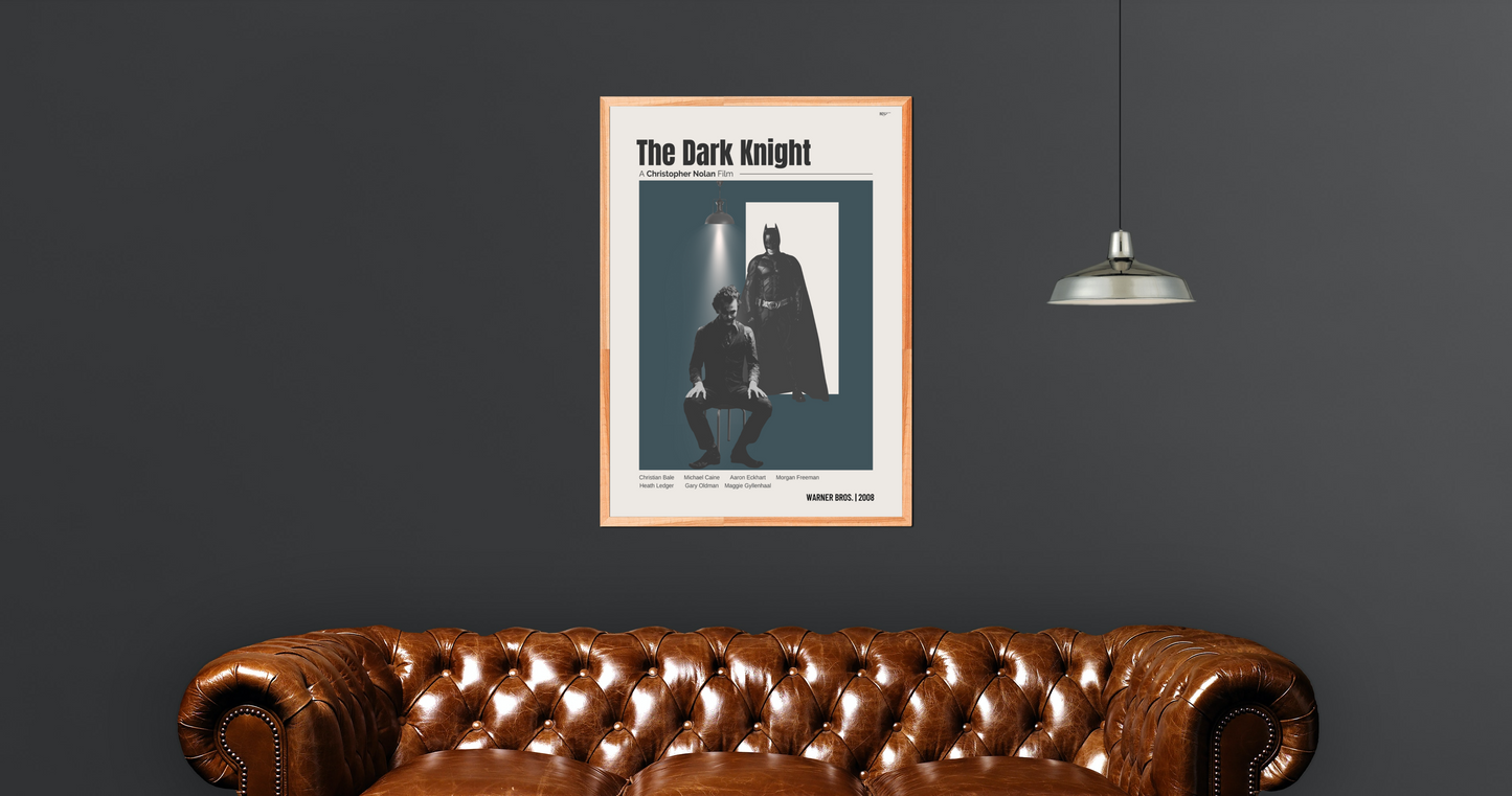 The Dark Knight Mid-Century Modern Film Poster