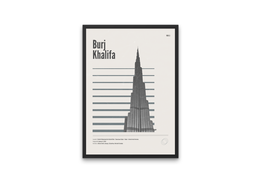 Burj Khalifa Minimalist Architecture Poster
