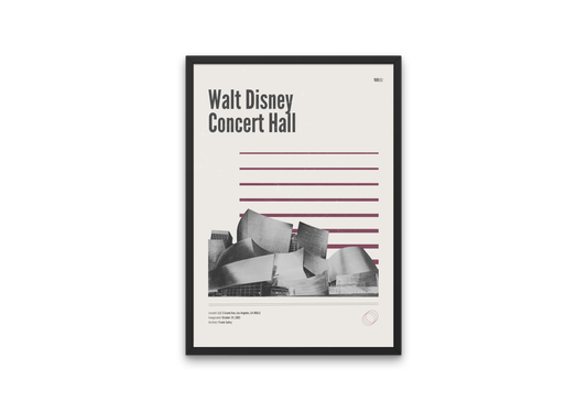 Walt Disney Concert Hall Minimalist Architecture Poster