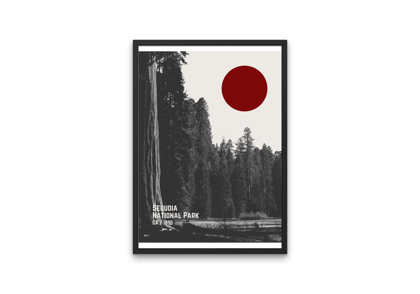 Sequoia National Park Mid-Century Modern Poster
