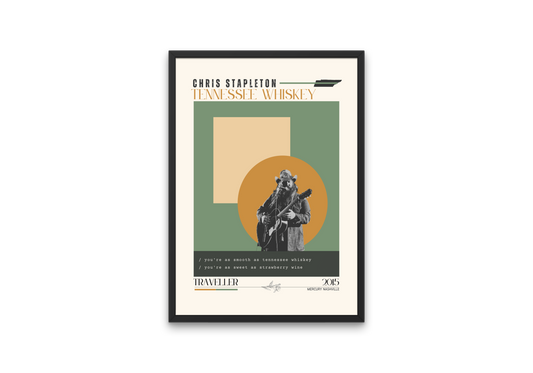 "Tennessee Whiskey" Chris Stapleton Mid-Century Modern Poster