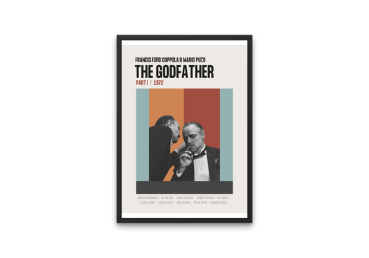 "The Godfather: Part I" Mid-Century Modern Film Poster