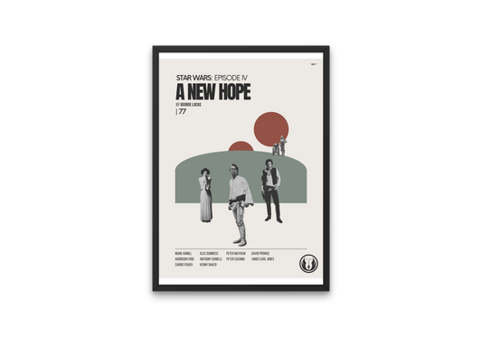 "Star Wars, Episode IV: A New Hope" Mid-Century Modern Film Poster