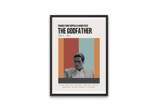 "The Godfather: Part II" Mid-Century Modern Film Poster