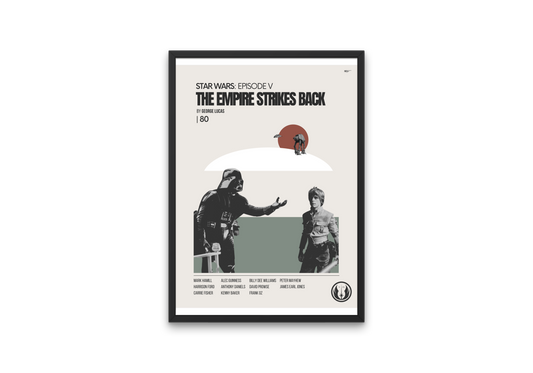 "Star Wars, Episode V: The Empire Strikes Back" Mid-Century Modern Film Poster