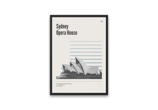 Sydney Opera House Minimalist Architecture Poster
