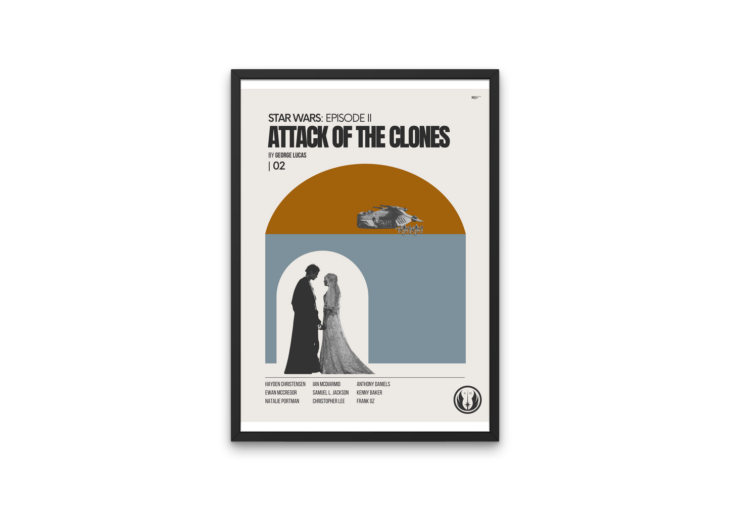 "Star Wars, Episode II: Attack of the Clones" Mid-Century Modern Film Poster