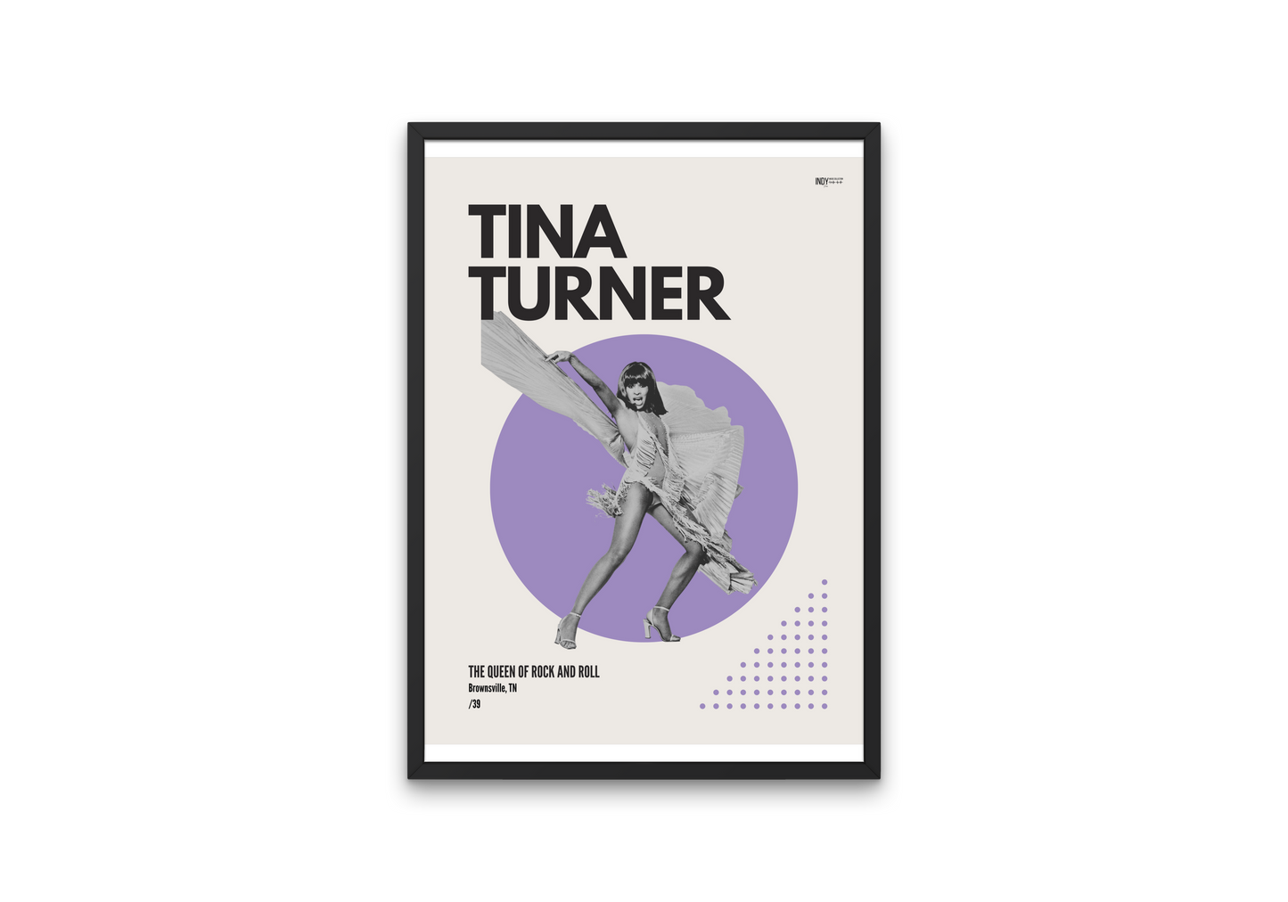 Tina Turner - The Queen of Rock and Roll Mid-Century Modern Artist Poster