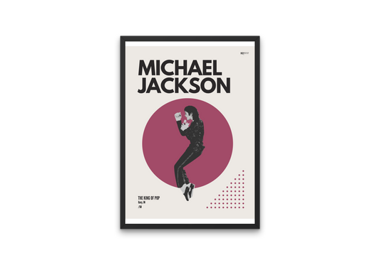 Michael Jackson - The King of Pop Mid-Century Modern Artist Poster