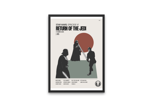 "Star Wars, Episode VI: Return of the Jedi" Mid-Century Modern Film Poster