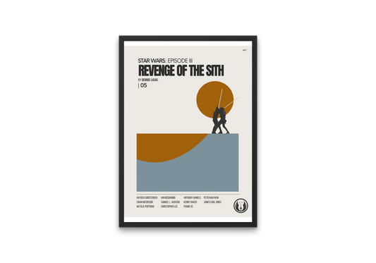 "Star Wars, Episode III: Revenge of the Sith" Mid-Century Modern Film Poster