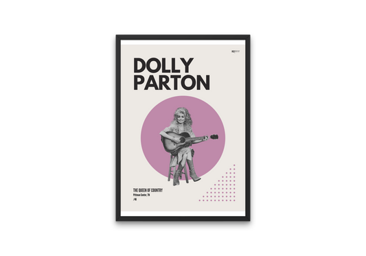 Dolly Parton - The Queen of Country Mid-Century Modern Artist Poster