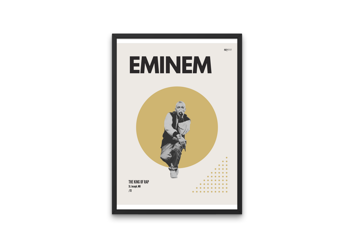 Eminem - The King of Rap Mid-Century Modern Artist Poster