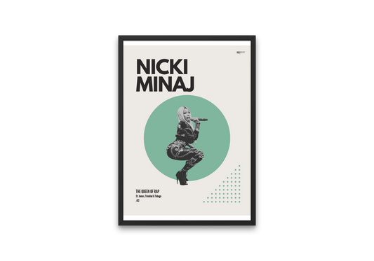Nicki Minaj - The Queen of Rap Mid-Century Modern Artist Poster