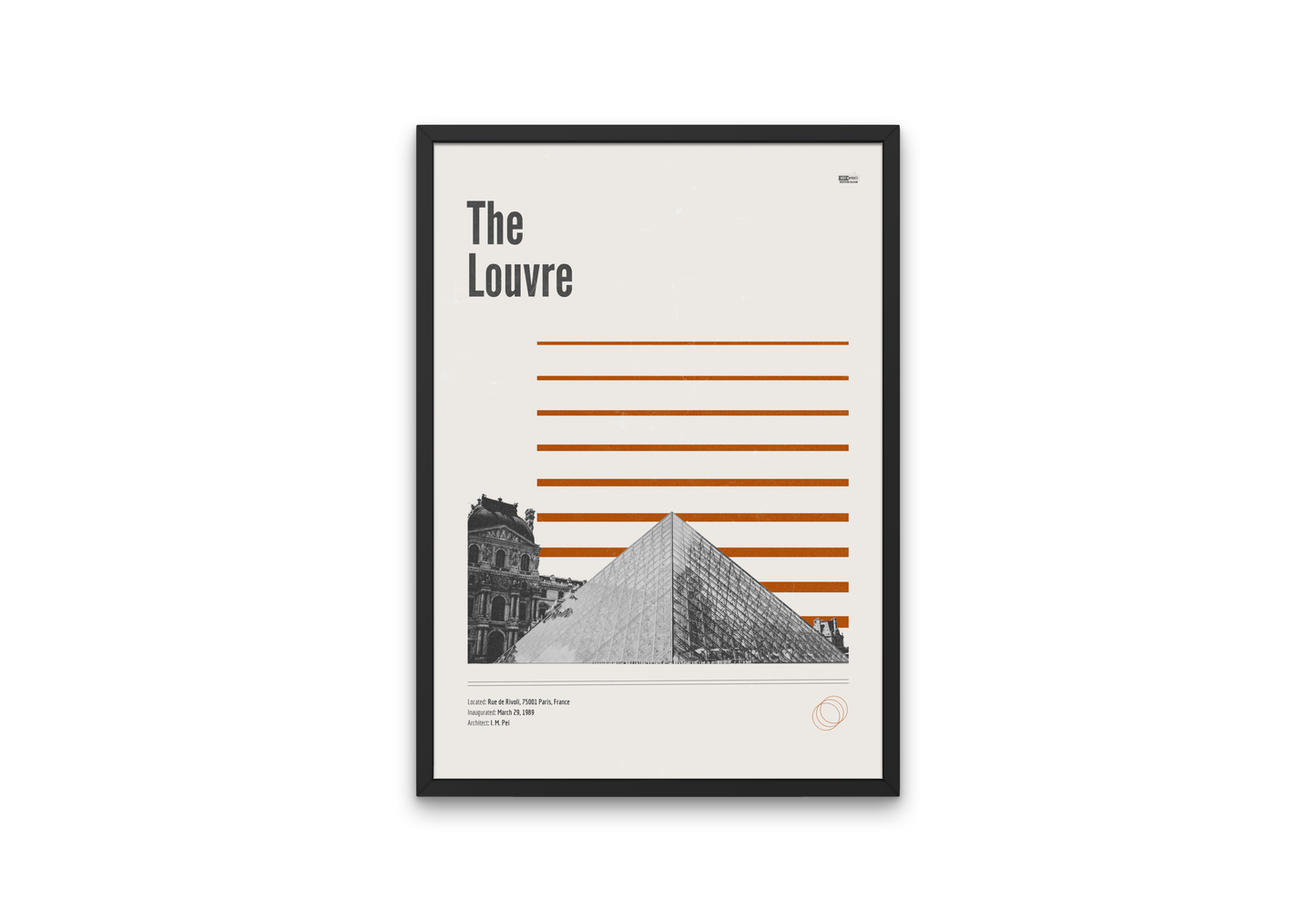 The Louvre Minimalist Architecture Poster