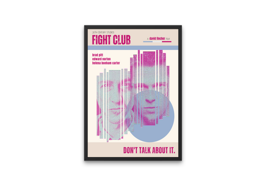 "Fight Club" Mid-Century Modern Film Poster