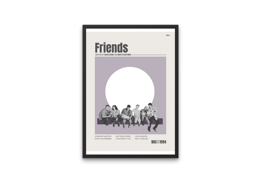 "Friends" Mid-Century Modern Television Show Poster