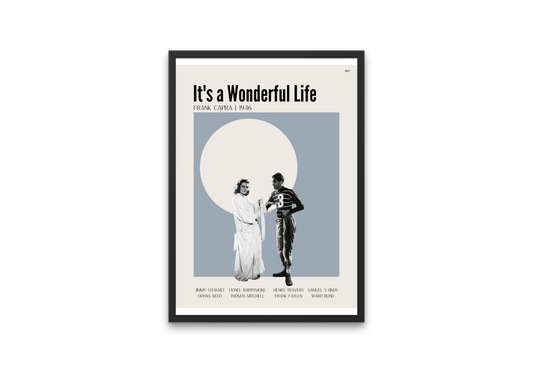"It's a Wonderful Life" Mid-Century Modern Film Poster