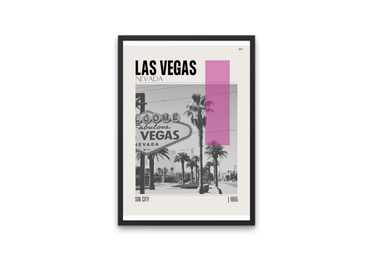 Las Vegas, Nevada Mid-Century Modern City Poster
