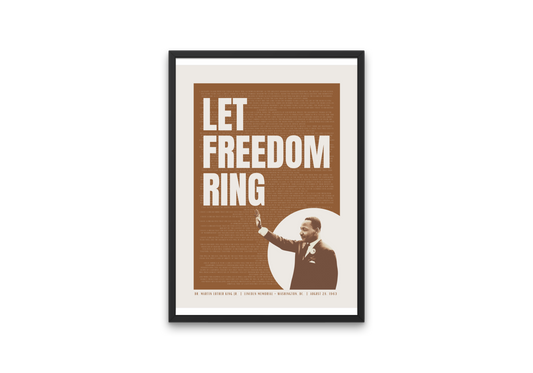 "Let Freedom Ring" Dr. Martin Luther King Jr. Mid-Century Modern Poster