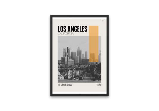 Los Angeles, California Mid-Century Modern City Poster