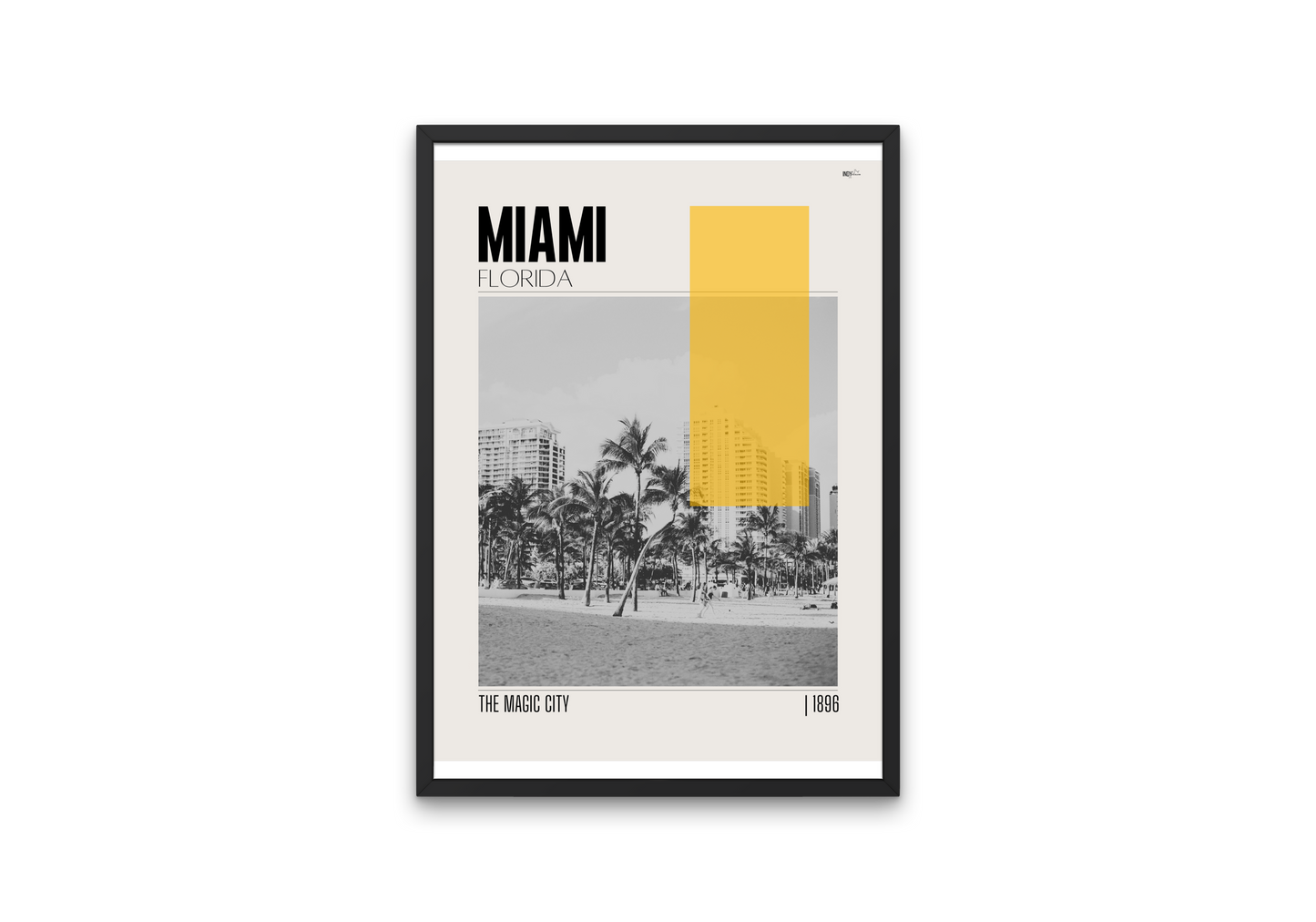 Miami, Florida Mid-Century Modern City Poster