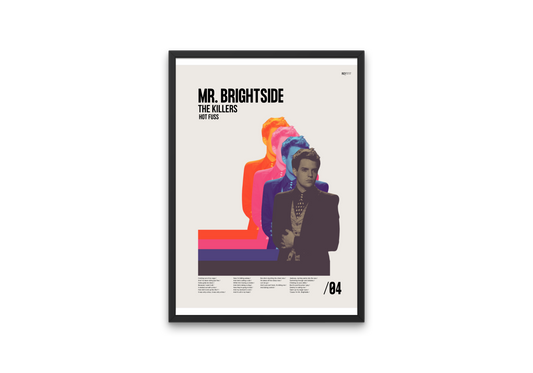 "Mr. Brightside" Mid-Century Modern The Killers Song Poster
