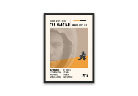 "The Martian" Mid-Century Modern Film Poster