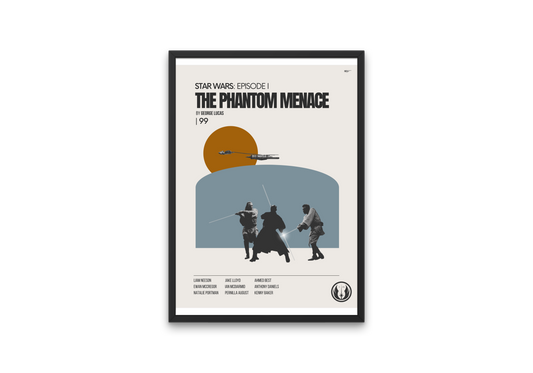 "Star Wars, Episode I: The Phantom Menace" Mid-Century Modern Film Poster