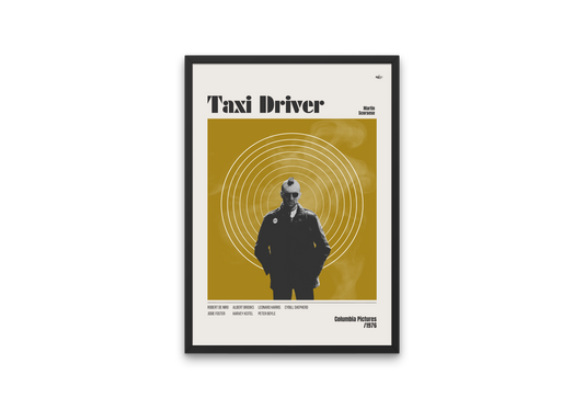 "Taxi Driver" Mid-Century Modern Film Poster Poster