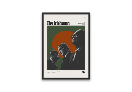 "The Irishman" Mid-Century Modern Film Poster Poster