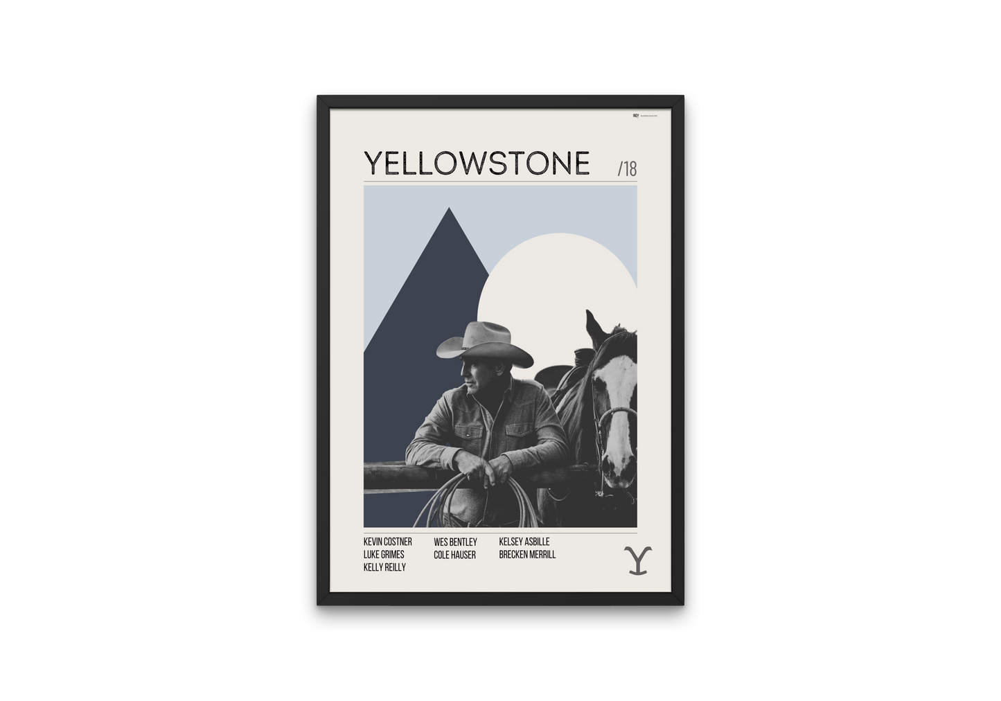 "Yellowstone" Mid-Century Modern Television Show Poster