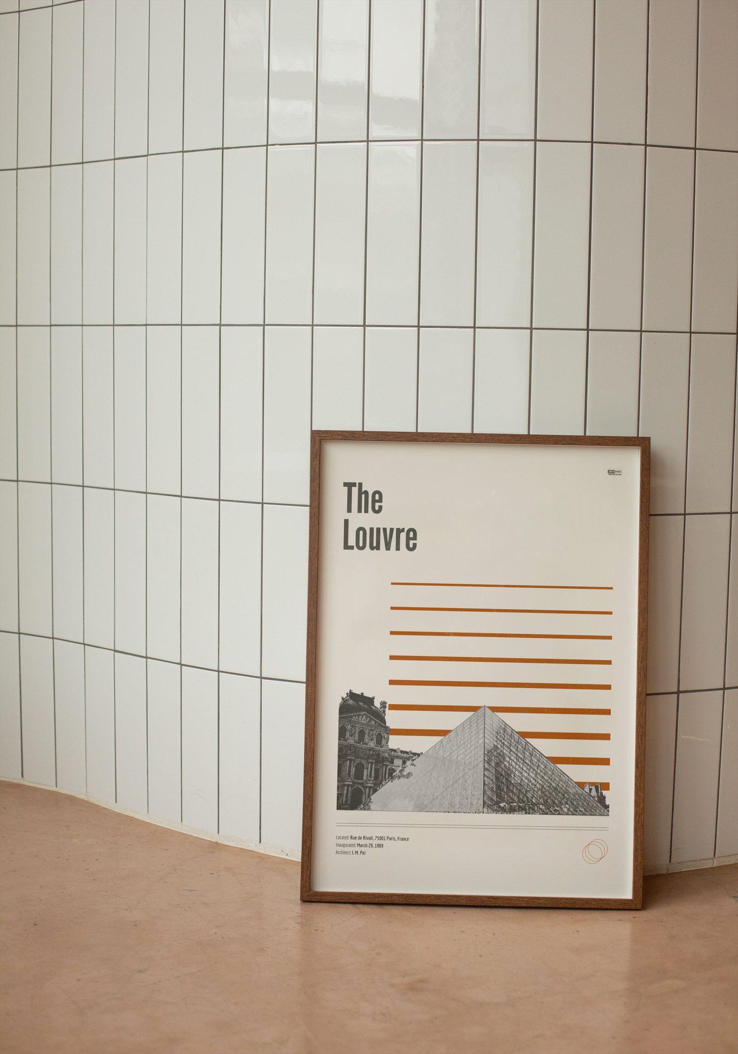 The Louvre Minimalist Architecture Poster