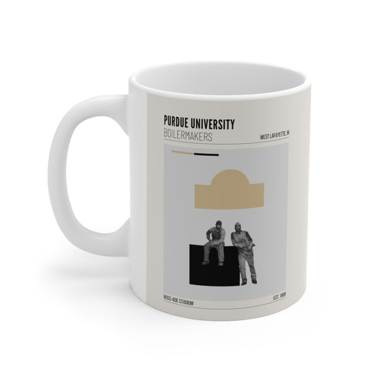 Purdue University Boilermakers 11 oz. Mid-Century Modern Coffee Mug