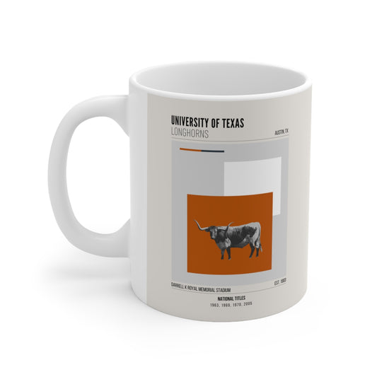 University of Texas Longhorns 11 oz. Mid-Century Modern Coffee Mug